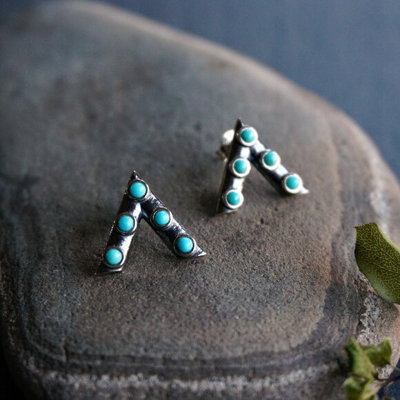 Jewelry - NWT TURQUOISE + Sterling silver earrings